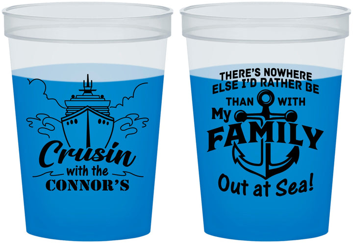Custom Family Vacation 16 oz Color Changing Cups - Nautical Cruise | 180031