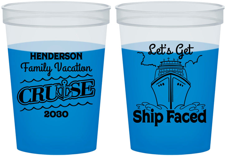 Custom Family Vacation 16 oz Color Changing Cups - Cruise | 180038