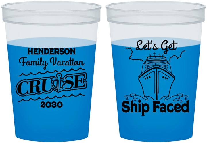 Custom Family Vacation 16 oz Color Changing Cups - Cruise | 180038