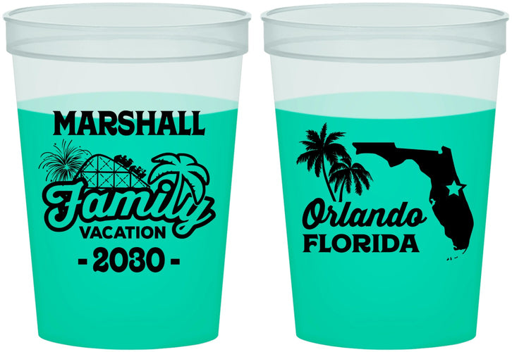 Custom Family Vacation 16 oz Color Changing Cups - Orlando | 180043