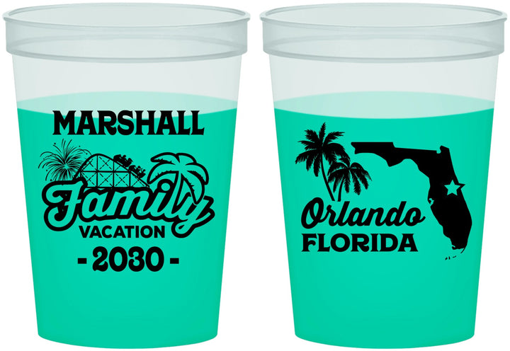 Custom Family Vacation 16 oz Color Changing Cups - Orlando | 180043