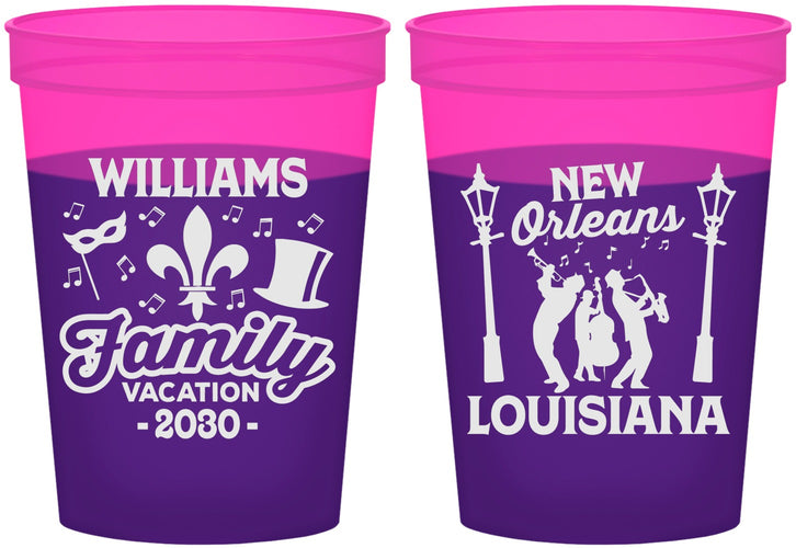 Custom Family Vacation 16 oz Color Changing Cups - New Orleans | 180047
