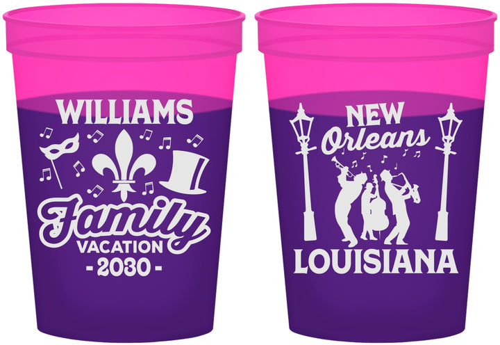 Custom Family Vacation 16 oz Color Changing Cups - New Orleans | 180047