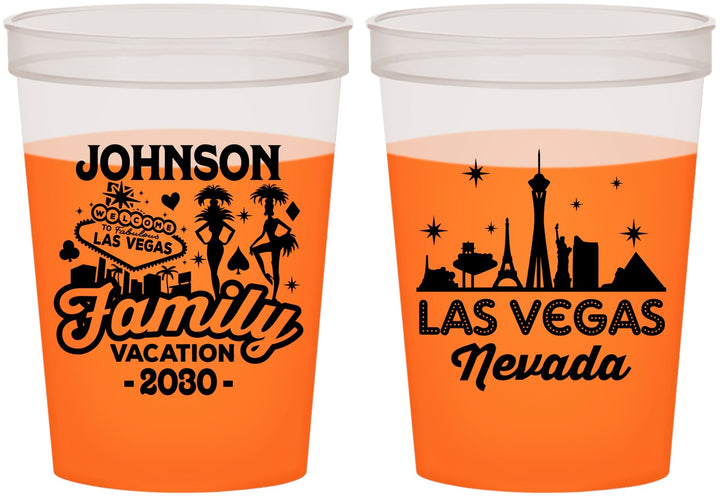 Custom Family Vacation 16 oz Color Changing Cups - Las Vegas | 180048