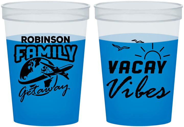 Custom Family Vacation 16 oz Color Changing Cups - Vacay Vibes | 180057