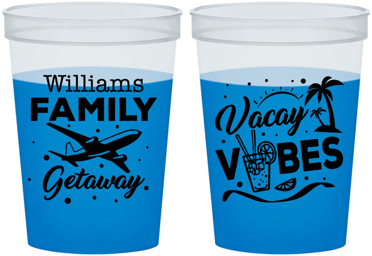Custom Family Vacation 16 oz Color Changing Cups - Life Is Good At The Beach | 180058