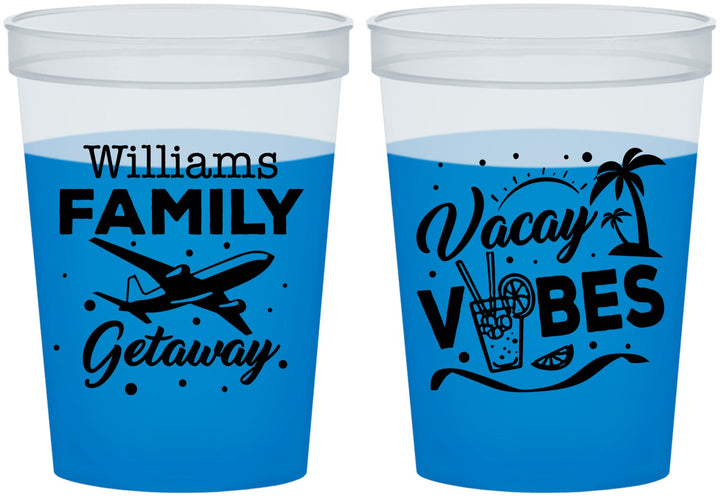 Custom Family Vacation 16 oz Color Changing Cups - Life Is Good At The Beach | 180058