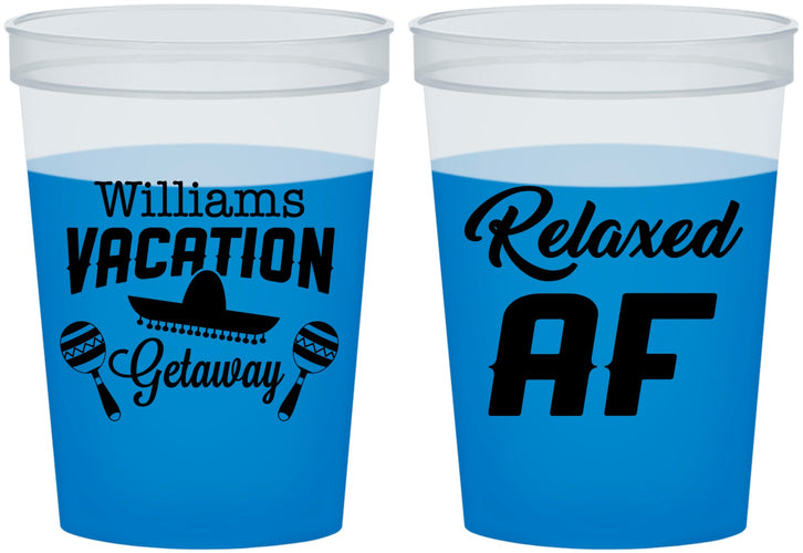 Custom Family Vacation 16 oz Color Changing Cups - Beach | 180059