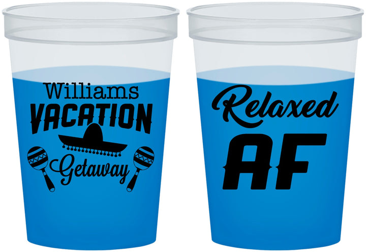 Custom Family Vacation 16 oz Color Changing Cups - Beach | 180059