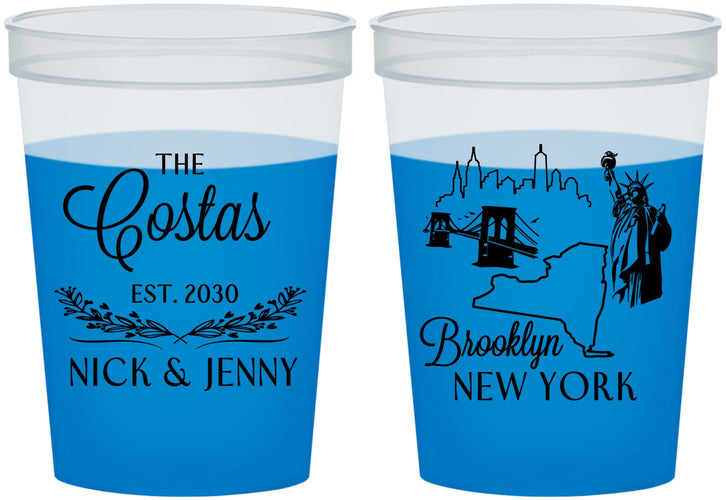 Custom Wedding 16 oz Color Changing Cups - New  York | 181
