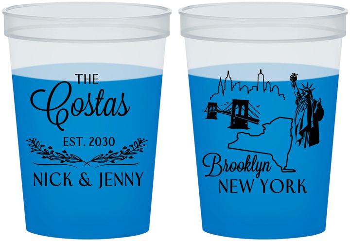 Custom Wedding 16 oz Color Changing Cups - New  York | 181