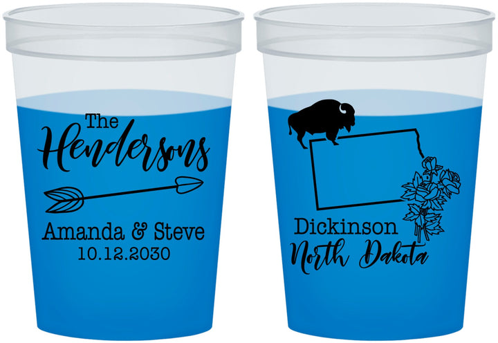 Custom Wedding 16 oz Color Changing Cups - North Dakota | 183