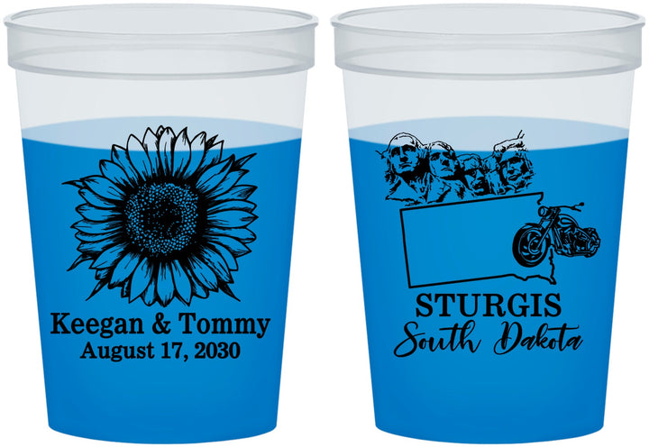 Custom Wedding 16 oz Color Changing Cups - South Dakota | 190
