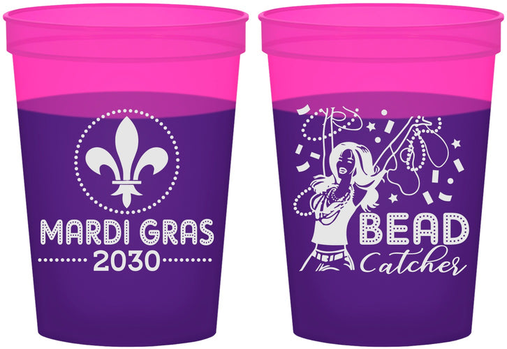 Custom Mardi Gras 16 oz Color Changing Cups - Bead Catcher Nola | 190000