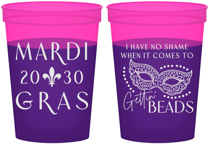 Custom Mardi Gras 16 oz Color Changing Cups - Nola New Orleans | 190006
