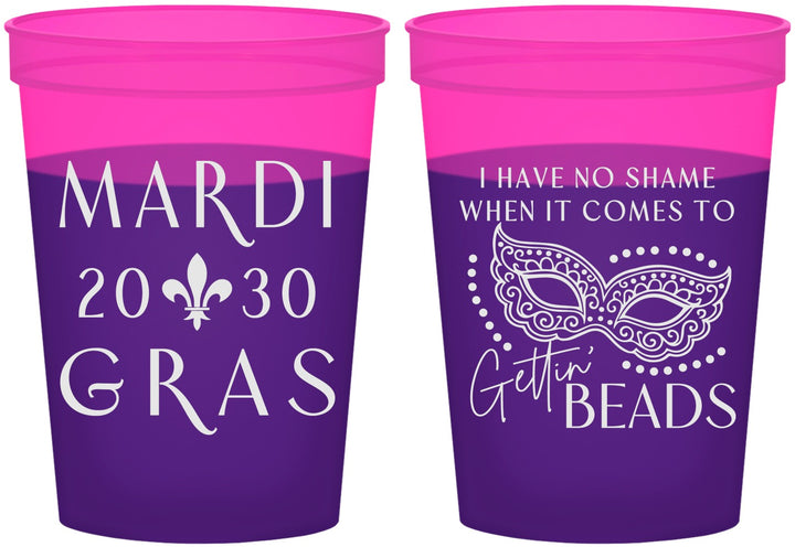 Custom Mardi Gras 16 oz Color Changing Cups - Nola New Orleans | 190006