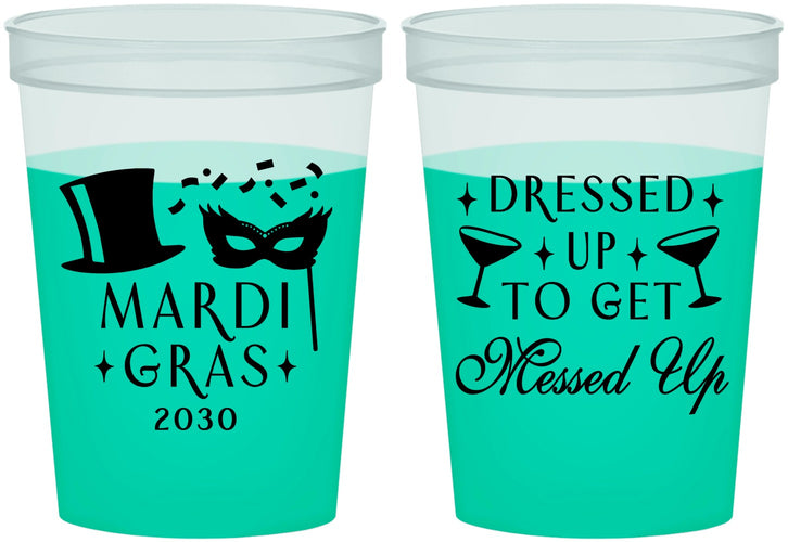 Custom Mardi Gras 16 oz Color Changing Cups - Fleur De Lis | 190015