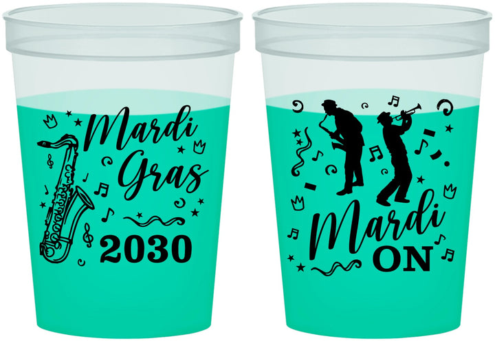 Custom Mardi Gras 16 oz Color Changing Cups - Mardi On Jazz | 190019