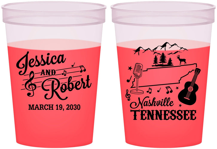 Custom Wedding 16 oz Color Changing Cups - Tennessee | 191