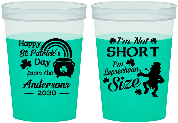 Custom St Patricks Day 16 oz Color Changing Cups - Leprechaun | 200001