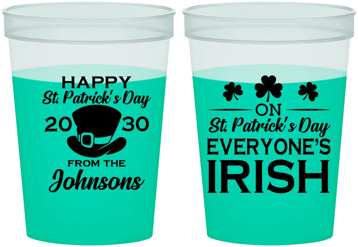 Custom St Patricks Day 16 oz Color Changing Cups - Irish Leprechaun | 200013