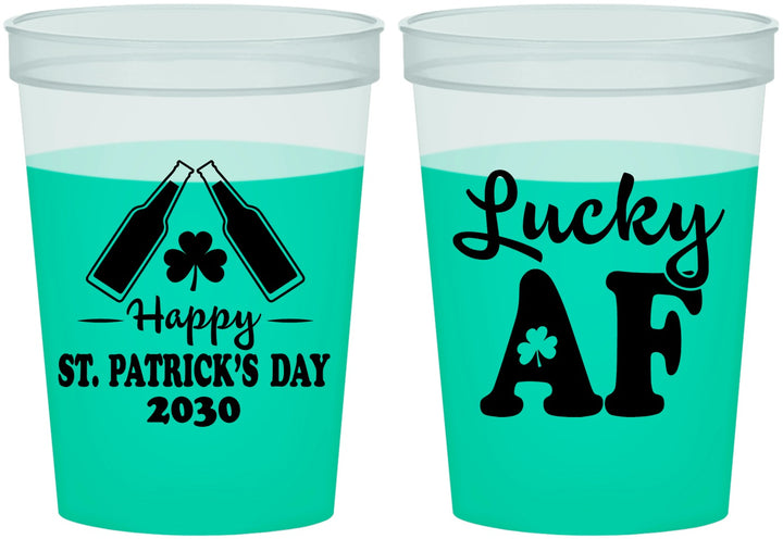 Custom St Patricks Day 16 oz Color Changing Cups - Lucky Af | 200017