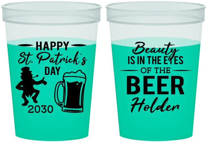 Custom St Patricks Day 16 oz Color Changing Cups - Leprechaun | 200019