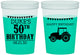 Custom Birthday 16 oz Color Changing Cups - 50th Tractor | 20005
