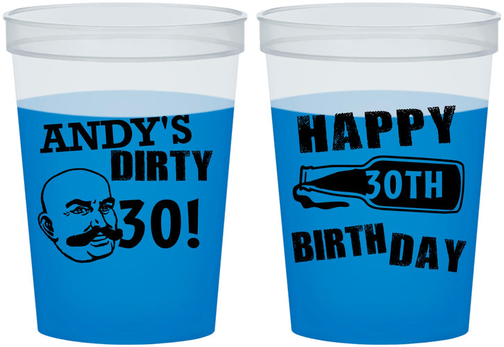 Custom Birthday 16 oz Color Changing Cups - 30th | 20012