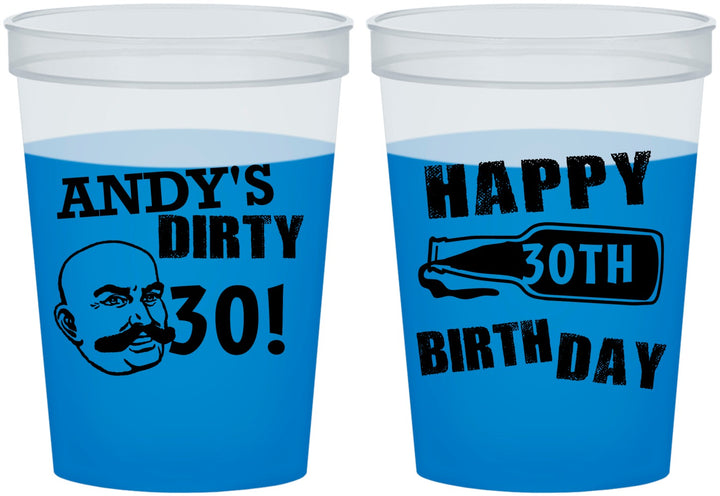 Custom Birthday 16 oz Color Changing Cups - 30th | 20012