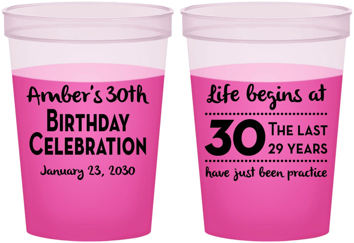 Custom Birthday 16 oz Color Changing Cups - 30th The Last 29 Years | 20019