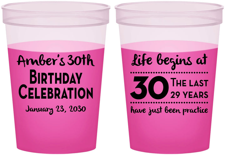 Custom Birthday 16 oz Color Changing Cups - 30th The Last 29 Years | 20019