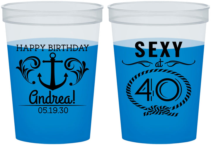 Custom Birthday 16 oz Color Changing Cups - Sexy At 40 | 20027
