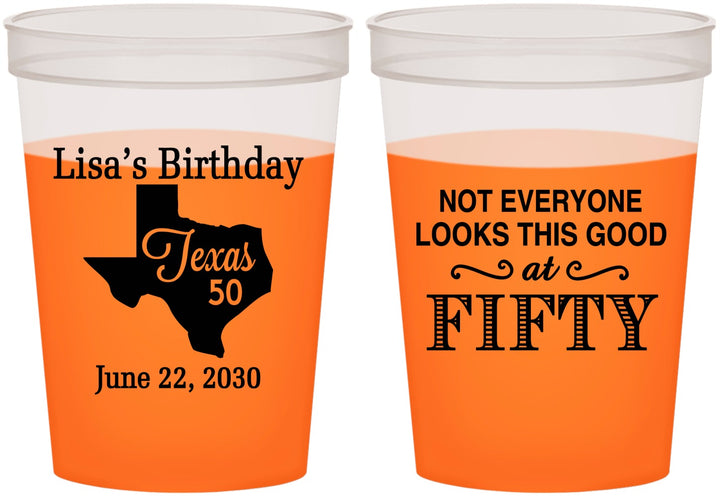 Custom Birthday 16 oz Color Changing Cups - 50th | 20051