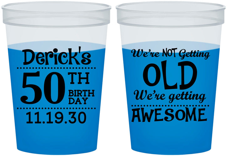 Custom Birthday 16 oz Color Changing Cups - 50th | 20052