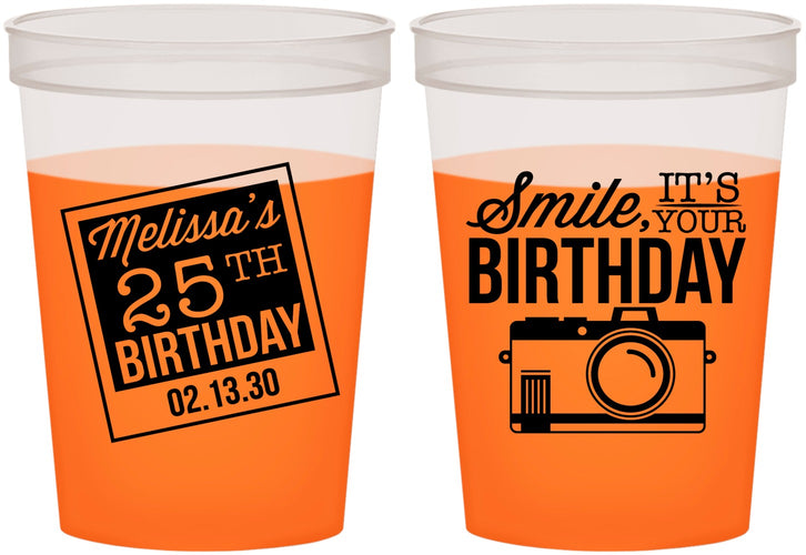 Custom Birthday 16 oz Color Changing Cups - 25th | 20053