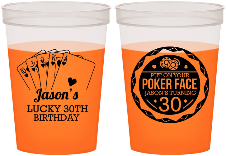 Custom Birthday 16 oz Color Changing Cups - 30th Las Vegas | 20060