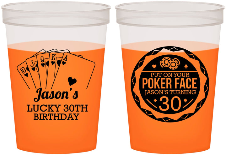 Custom Birthday 16 oz Color Changing Cups - 30th Las Vegas | 20060