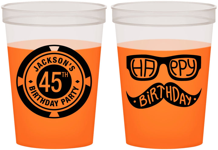 Custom Birthday 16 oz Color Changing Cups - 45th Las Vegas | 20064