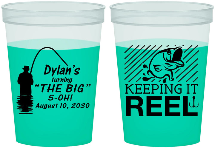 Custom Birthday 16 oz Color Changing Cups - 50th Keeping It Reel | 20067