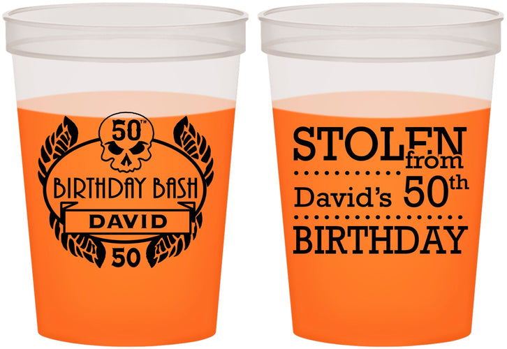 Custom Birthday 16 oz Color Changing Cups - 50th | 20068