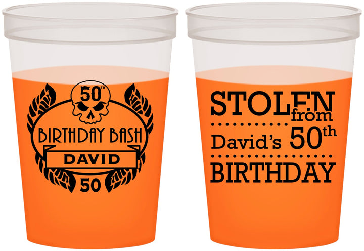 Custom Birthday 16 oz Color Changing Cups - 50th | 20068