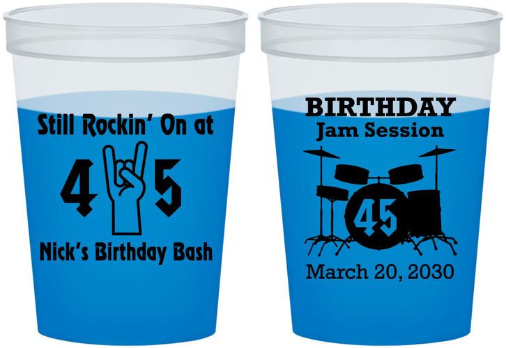 Custom Birthday 16 oz Color Changing Cups - 45th Jam Session | 20069