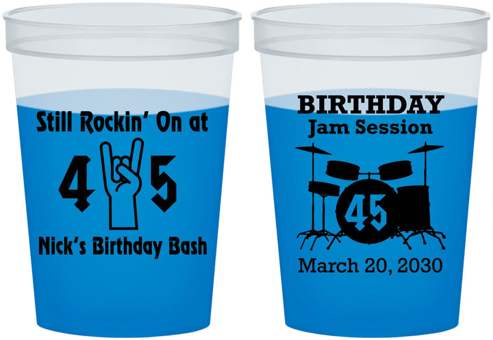 Custom Birthday 16 oz Color Changing Cups - 45th Jam Session | 20069