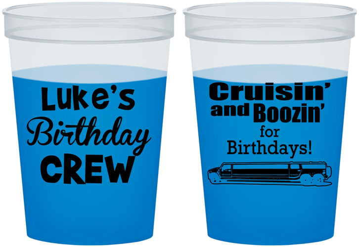 Custom Birthday 16 oz Color Changing Cups - Crusin Boozin | 20073