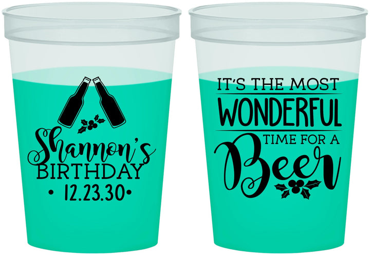 Custom Birthday 16 oz Color Changing Cups - Christmas | 20082