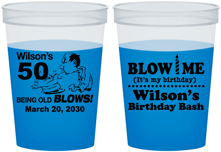 Custom Birthday 16 oz Color Changing Cups - 50th | 20085