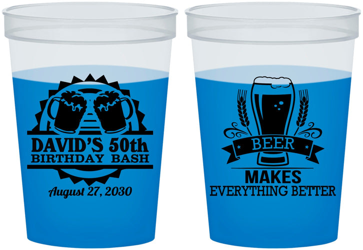Custom Birthday 16 oz Color Changing Cups - 50th | 20089