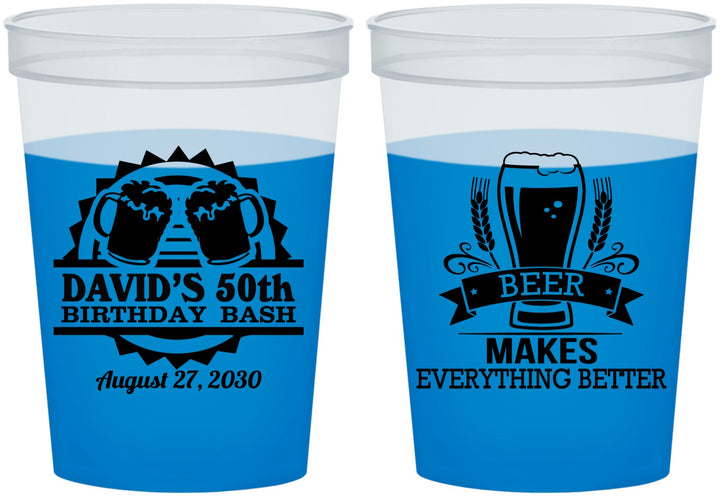 Custom Birthday 16 oz Color Changing Cups - 50th | 20089