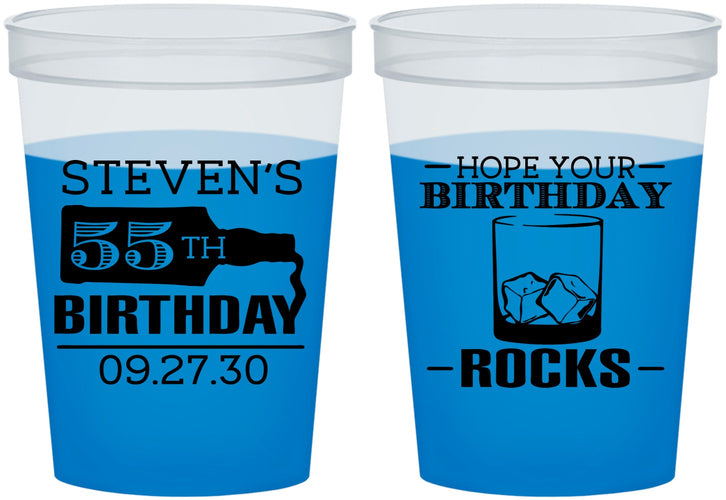 Custom Birthday 16 oz Color Changing Cups - 55th | 20090